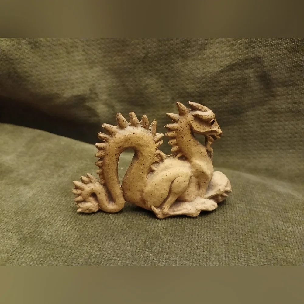 Ceramic small Dragon Figurine - Tan